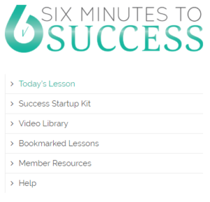 Six Minutes to Success Interface