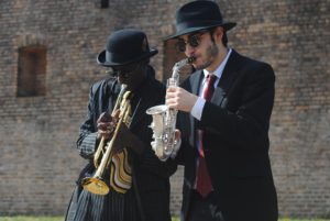 Two Musicians Paying Jazz